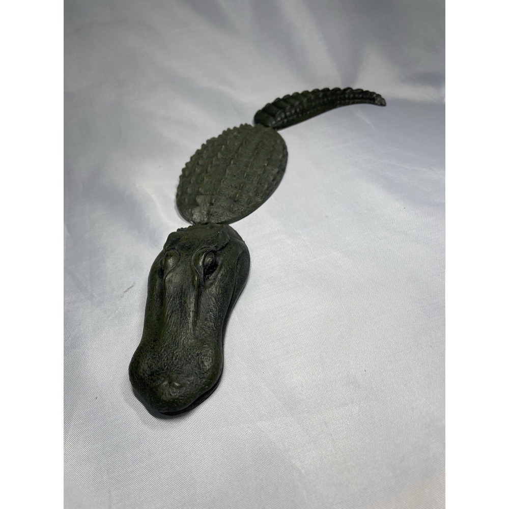 Alligator Figurine For Desk Or Water Garden – Small – Resin – 14.5" Overall